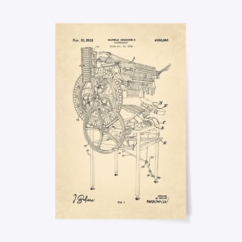 MMX Blueprint Poster - Vintage White